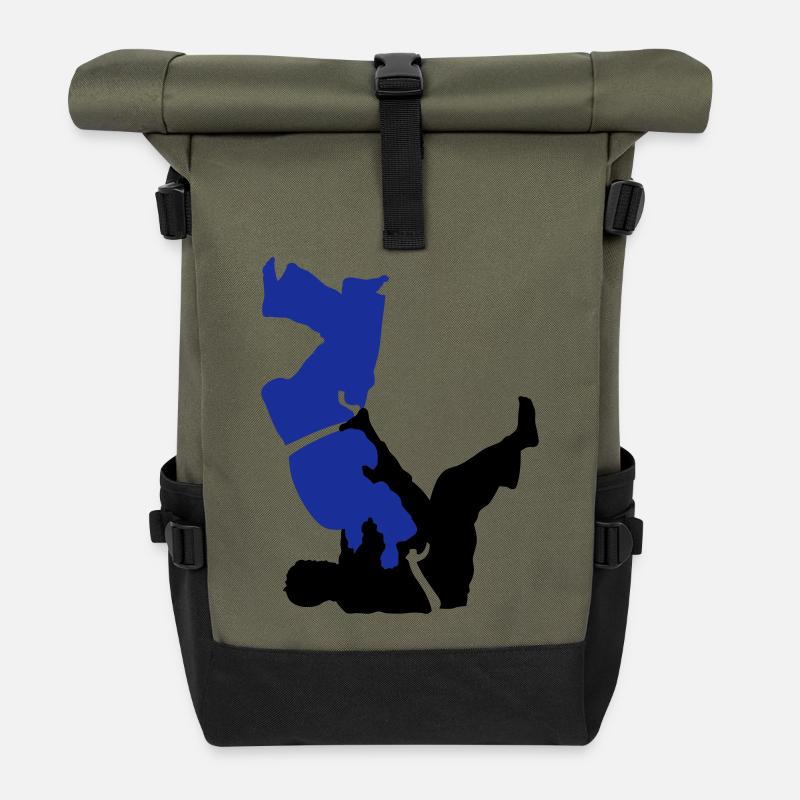 judo - Sac à dos roll top - olive/noir