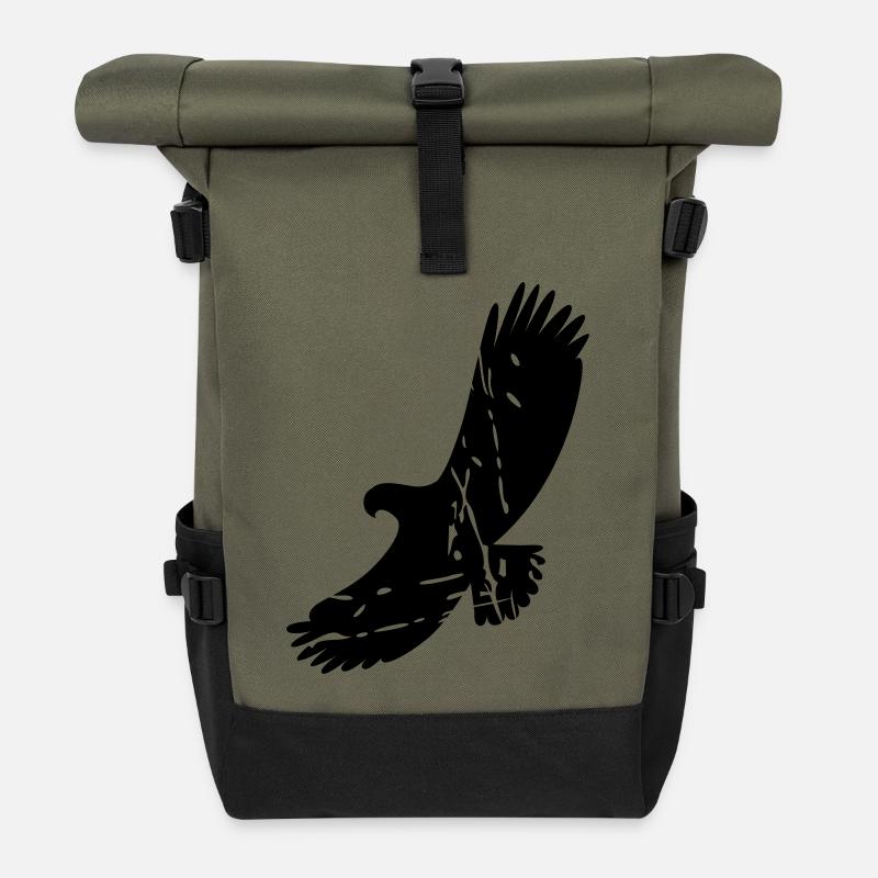 aigle - Sac à dos roll top - olive/noir