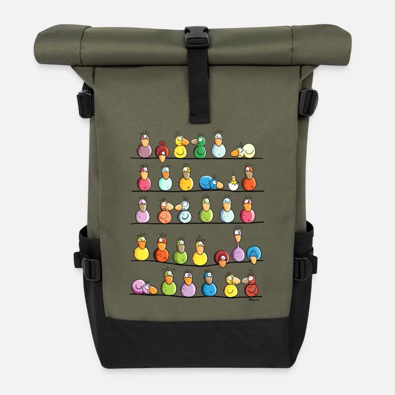 Vogel Farm - Rolltop Rucksack - Olive/Schwarz