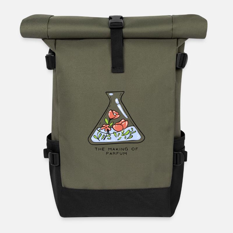 The making of parfum - Sac à dos roll top - olive/noir