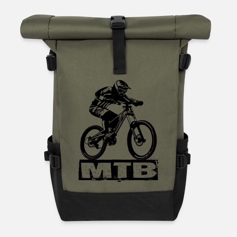 MTB - Rolltop Rucksack - Olive/Schwarz