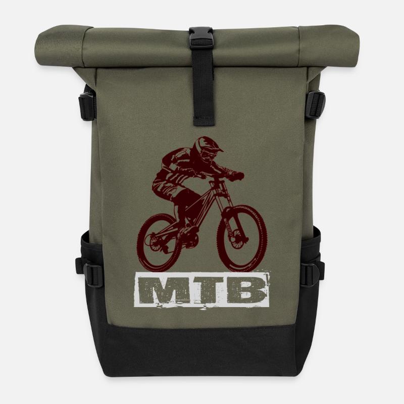 MTB - Rolltop Rucksack - Olive/Schwarz