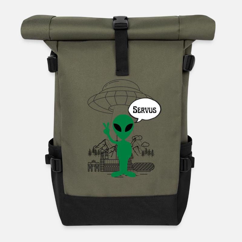 Servus Alien ART - Rolltop Rucksack - Olive/Schwarz