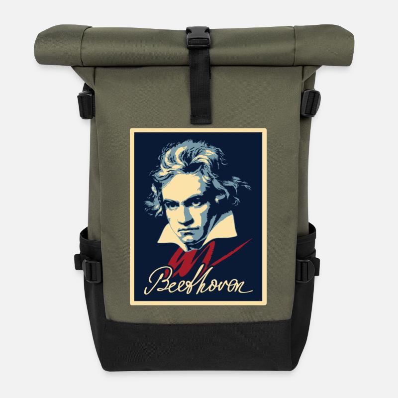 Beethoven - Rolltop Rucksack - Olive/Schwarz
