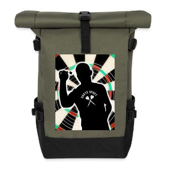 Darts Sports - Roll Top Backpack - olive/black - Front