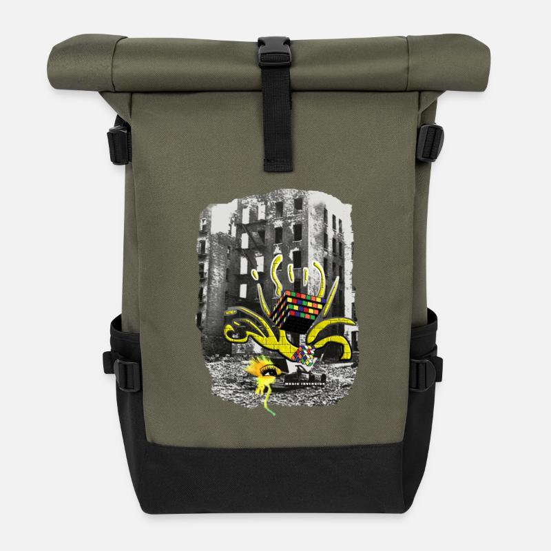 Eye One - Roll Top Backpack - olive/black