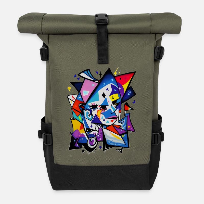 Graffiti - Rolltop Rucksack - Olive/Schwarz
