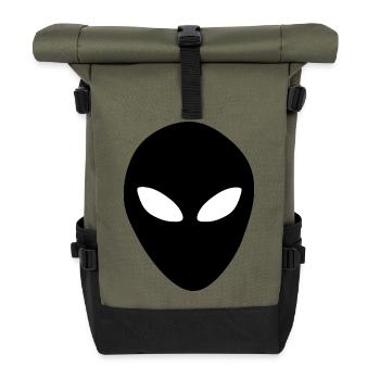 Aliens Alien Head - Roll Top Backpack - olive/black - Front
