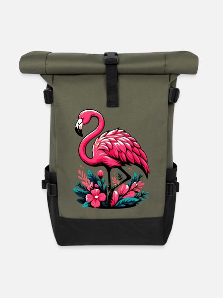 Flamingo - Rolltop Rucksack - Olive/Schwarz