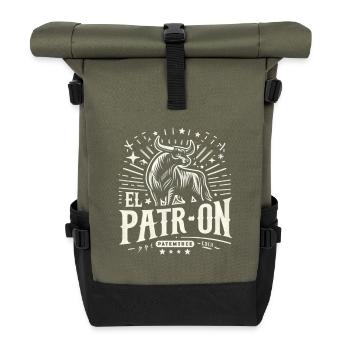 El PatrOn Stier Logo - Rolltop Rucksack - Olive/Schwarz - Vorne