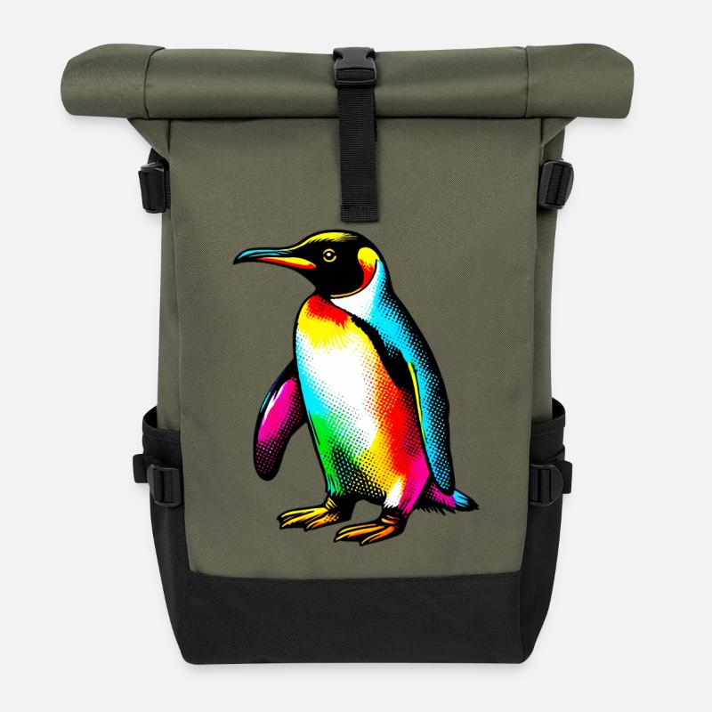 Pinguin - Rolltop Rucksack - Olive/Schwarz