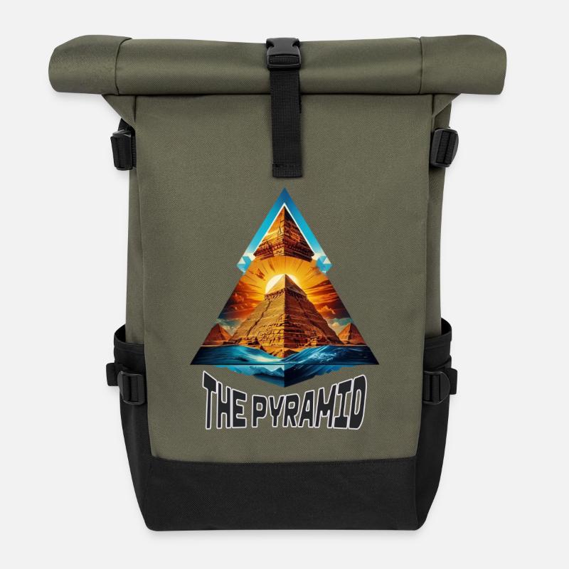 Die Pyramide - Rolltop Rucksack - Olive/Schwarz
