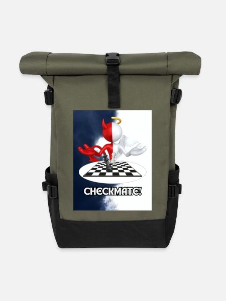 Checkmate - Rolltop Rucksack - Olive/Schwarz