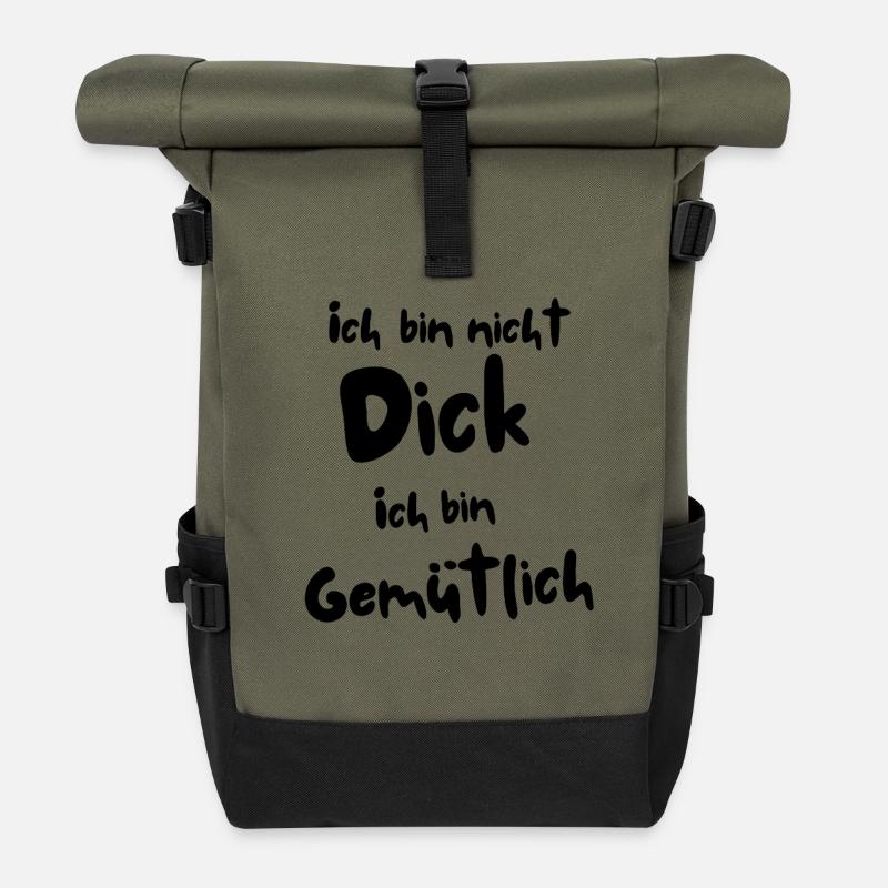 Je ne suis pas grosse - Sac à dos roll top - olive/noir