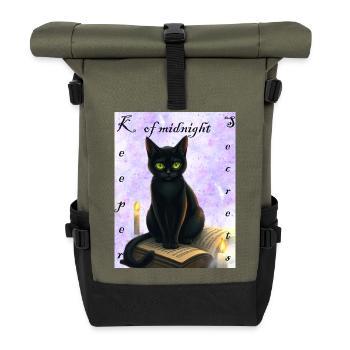 Gardien des secrets de minuit - Sac à dos roll top - olive/noir - Devant