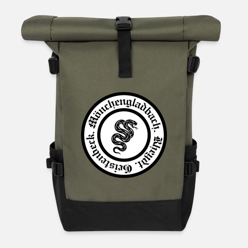 FC Stadt Ortsteil Gemeinde 1 - Roll Top Backpack - olive/black