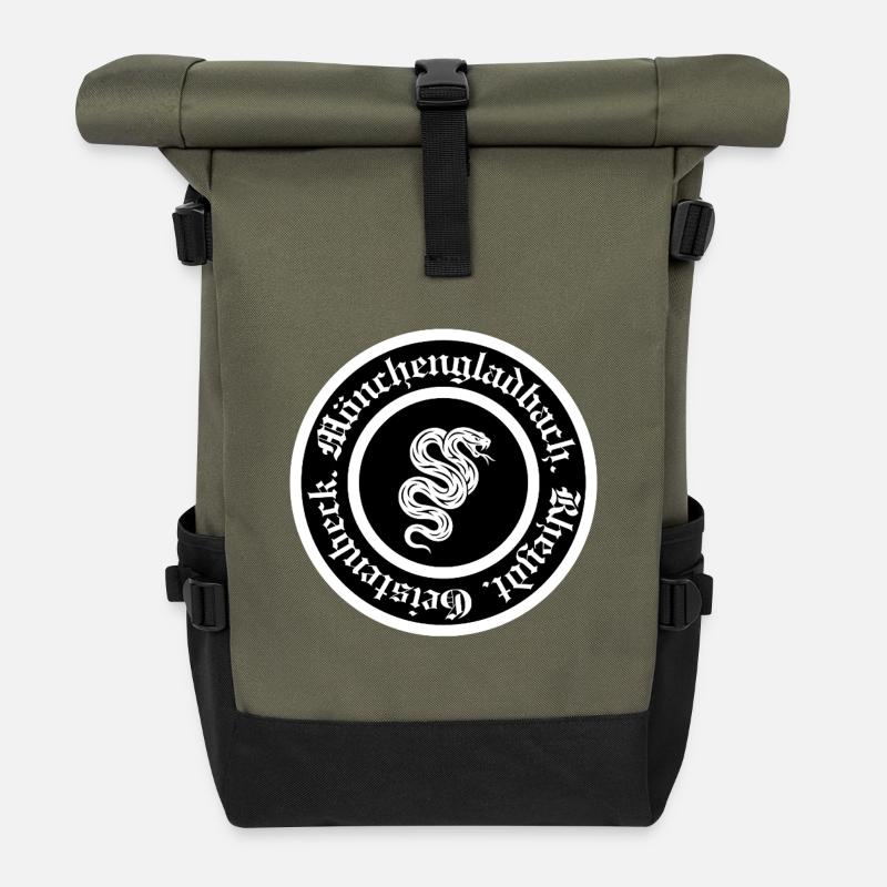 FC Stadt Ortsteil Gemeinde 3 - Roll Top Backpack - olive/black