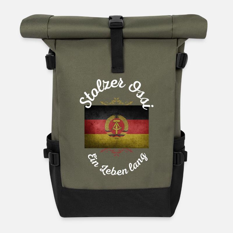 Stolzer Ossi - Rolltop Rucksack - Olive/Schwarz