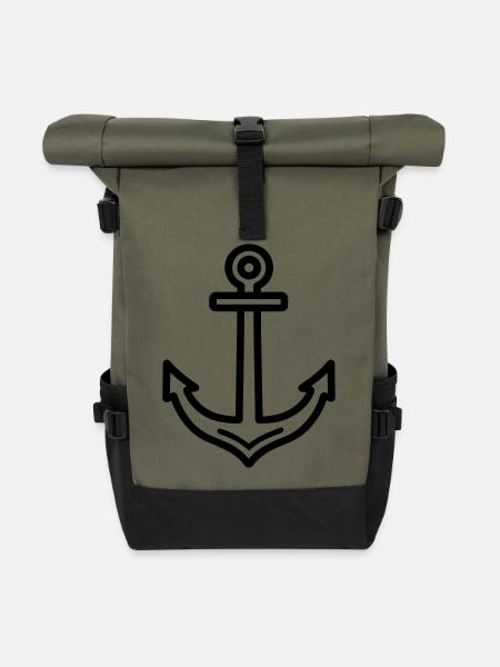 Anker - Rolltop Rucksack - Olive/Schwarz