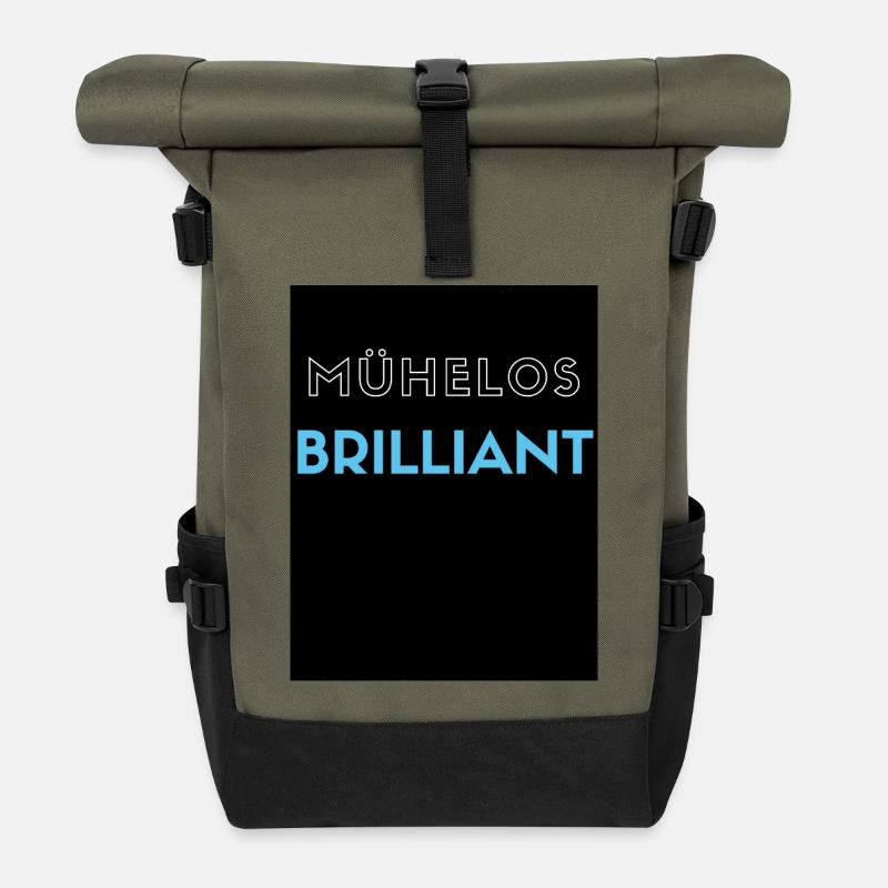 Brillant sans effort - Sac à dos roll top - olive/noir