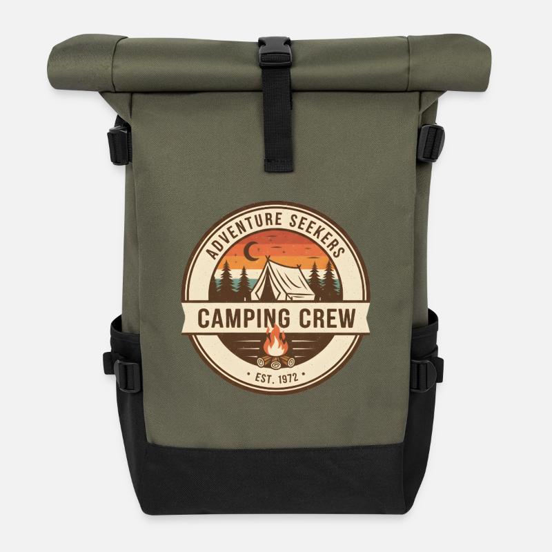Aventure de l’équipe de camping - Sac à dos roll top - olive/noir