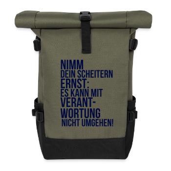 À propos de la folie : Prenez votre échec au sérieux - Sac à dos roll top - olive/noir - Devant