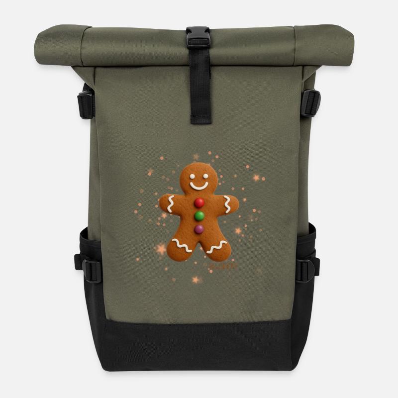 SWEETY Gingerbread - Roll Top Backpack - olive/black