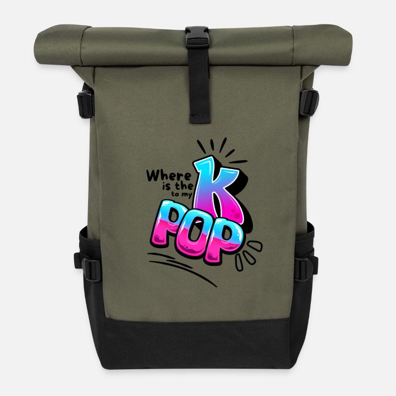 Wobei das K ist - Rolltop Rucksack - Olive/Schwarz