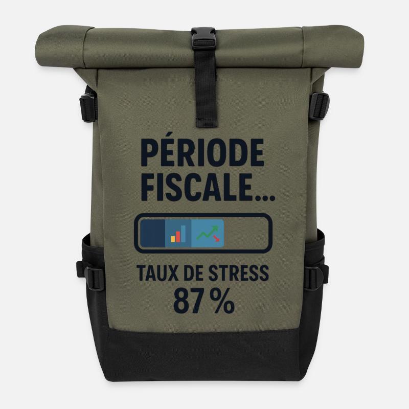 Geschäftszeitraum: langsames Laden, schneller Kaffee - Rolltop Rucksack - Olive/Schwarz