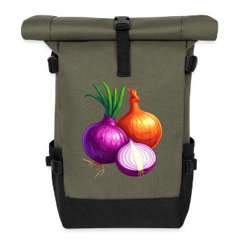 Oignons - Sac à dos roll top - olive/noir - Devant