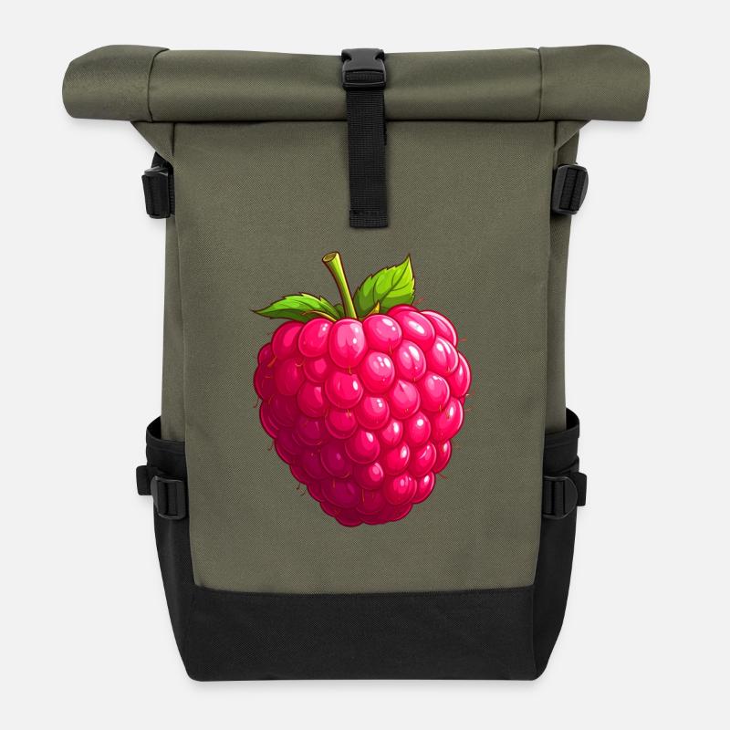 Himbeere - Rolltop Rucksack - Olive/Schwarz