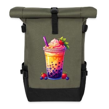 Bubble Tea - Roll Top Backpack - olive/black - Front