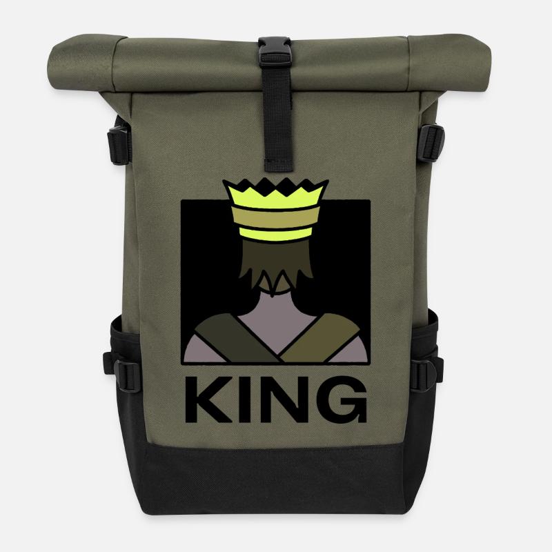 König - Rolltop Rucksack - Olive/Schwarz
