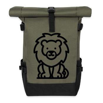 lion - Sac à dos roll top - olive/noir - Devant