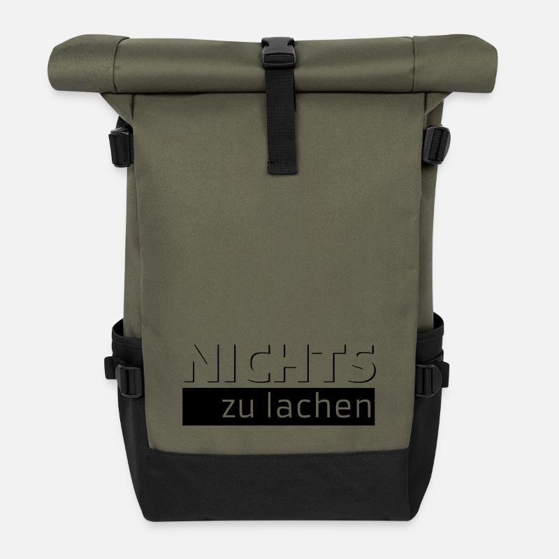 NICHTS zu lachen - Rolltop Rucksack - Olive/Schwarz