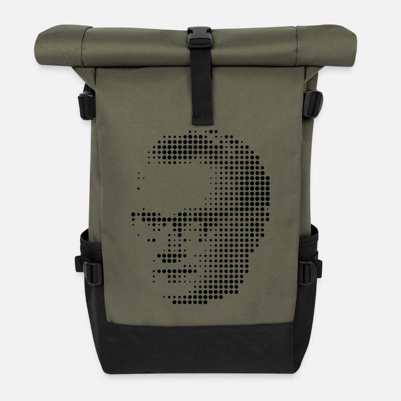 Bekannte Personen: K. Zuse - Roll Top Backpack - olive/black