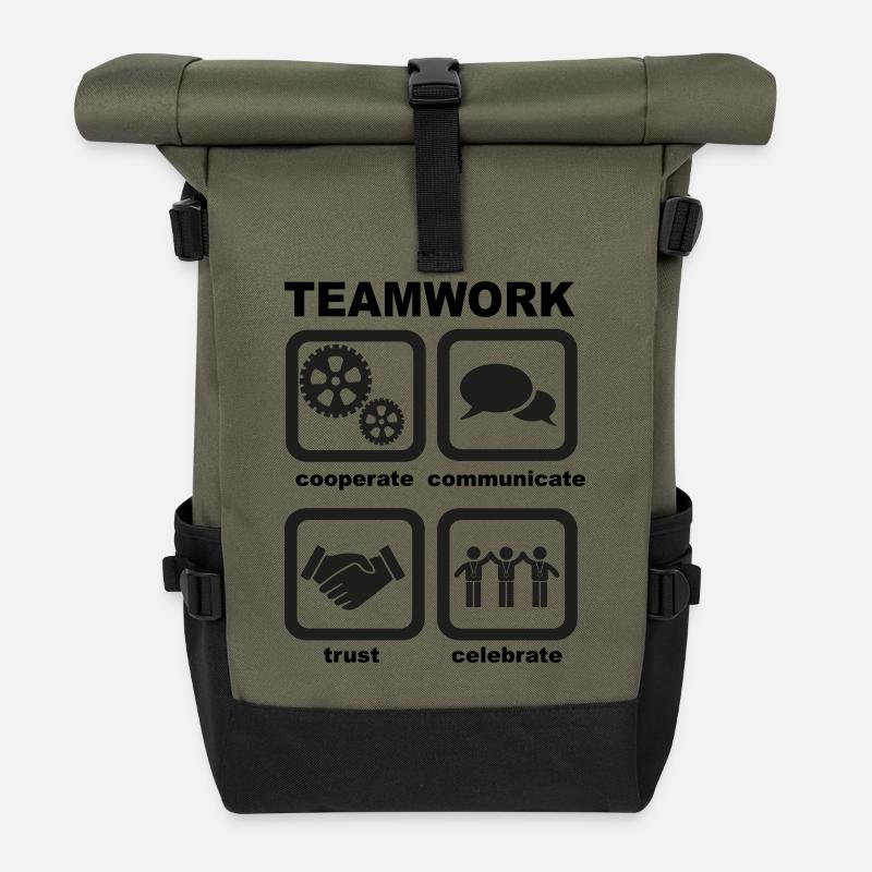 Teamwork - Rolltop Rucksack - Olive/Schwarz
