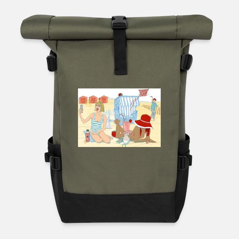 Holiday - Rolltop Rucksack - Olive/Schwarz