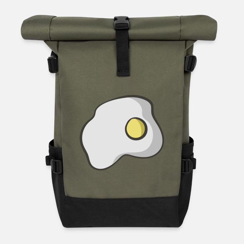 Spiegelei - Rolltop Rucksack - Olive/Schwarz