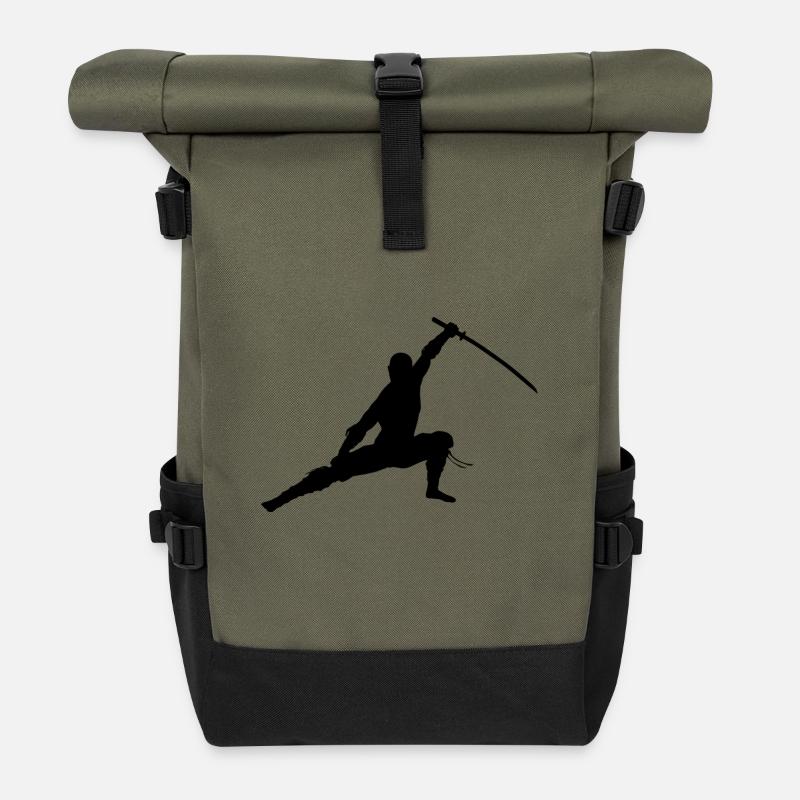 Ninja - Rolltop Rucksack - Olive/Schwarz