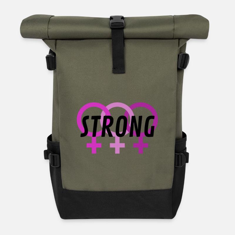 Trio Venus Strong - Roll Top Backpack - olive/black