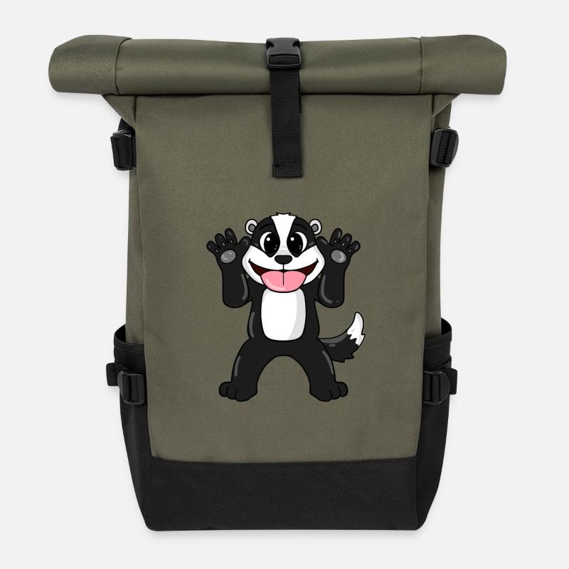 Badger - Roll Top Backpack - olive/black