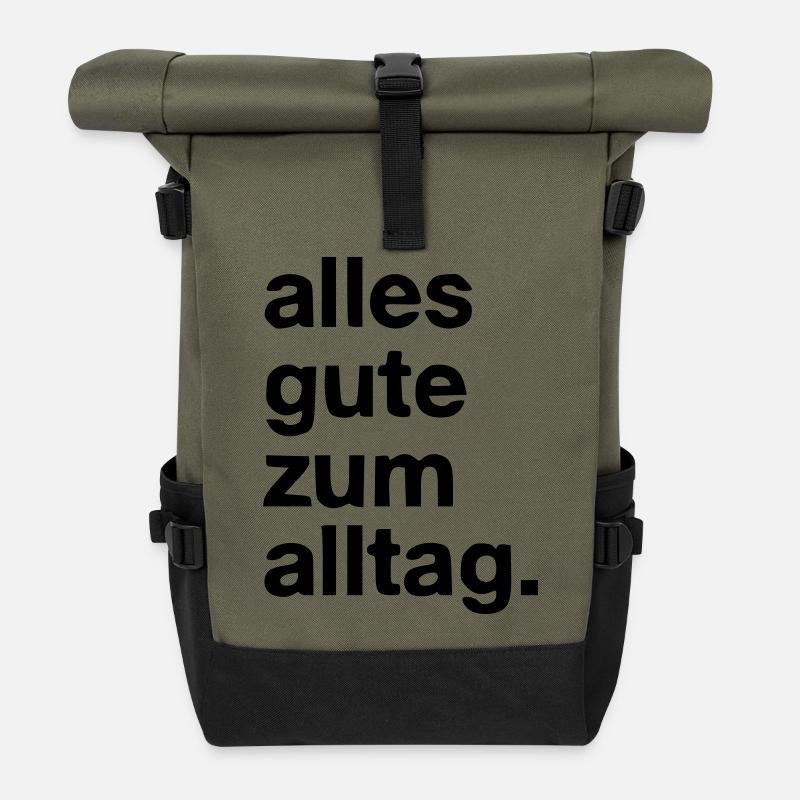 alltag - Rolltop Rucksack - Olive/Schwarz
