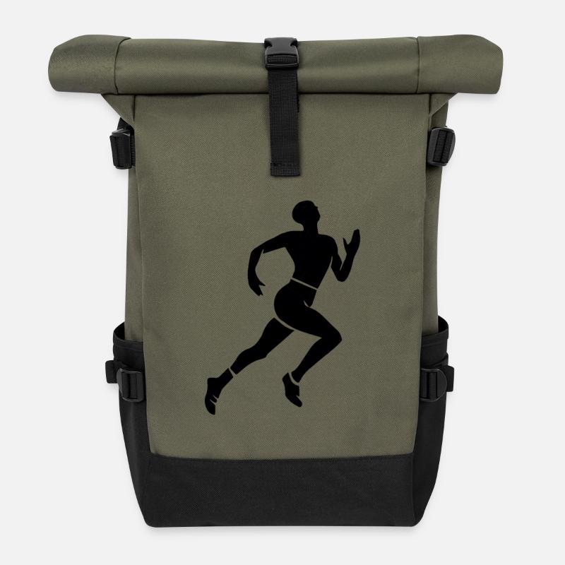 Leichtathletik - Rolltop Rucksack - Olive/Schwarz
