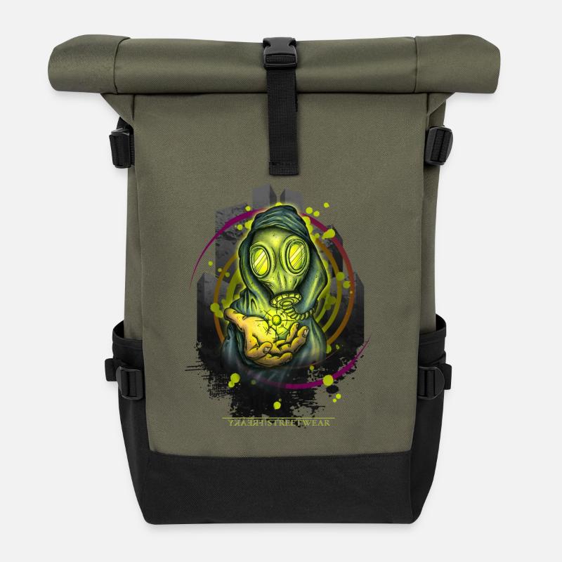 Take your pills - Sac à dos roll top - olive/noir