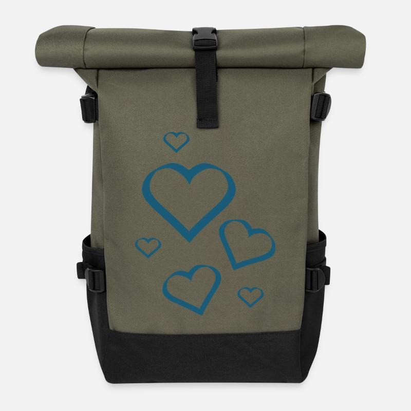 Muttertags Geschenk Mutter Muttertag Geschenkidee  - Rolltop Rucksack - Olive/Schwarz