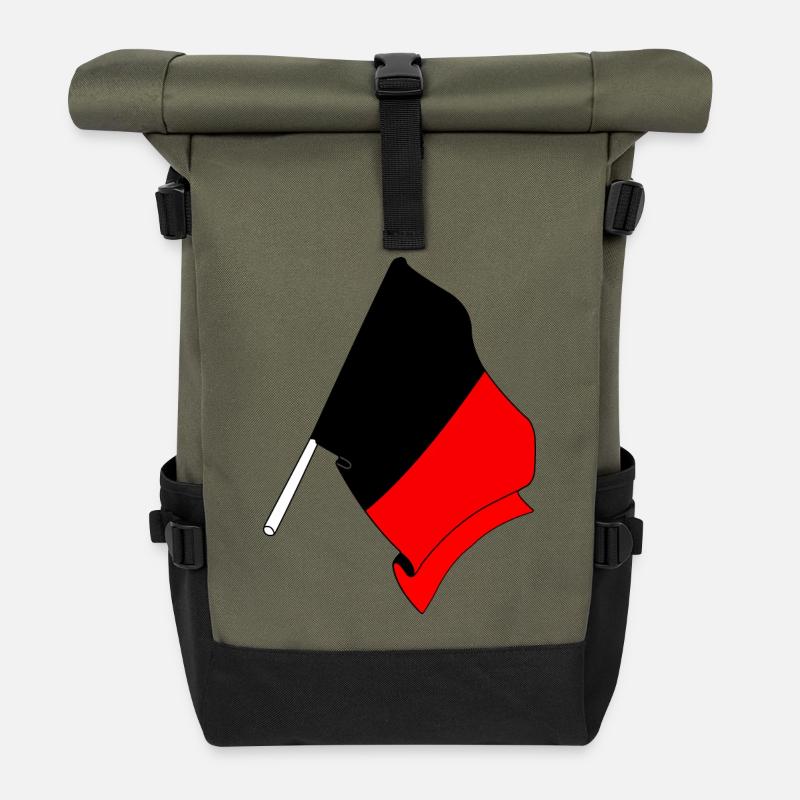 Noms de drapeaux Belgique - Sac à dos roll top - olive/noir