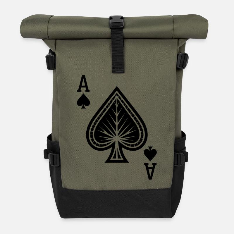 Pik-Ass - Rolltop Rucksack - Olive/Schwarz