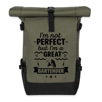 Pas parfait mais un super barman - Sac à dos roll top - olive/noir - Devant