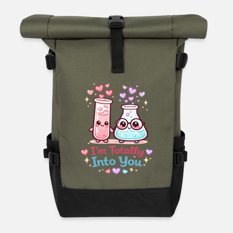 Totally Into You Beaker Duo - Roll Top Backpack - olive/black
